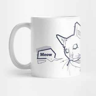 Graffiti Art Style line art Cat Mug